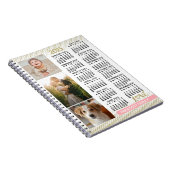 Carnet 2023 Calendrier Blush Pink Gold Family Photo Colla (Côté Droit)