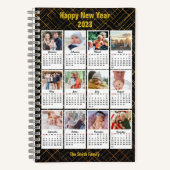 Carnet 2023 Calendrier Famille moderne 12 Photo Collage d (Recto)