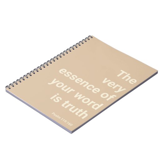 Carnet 2023 JW year text Psalm 119:160 Minimal Beige (Côté gauche)