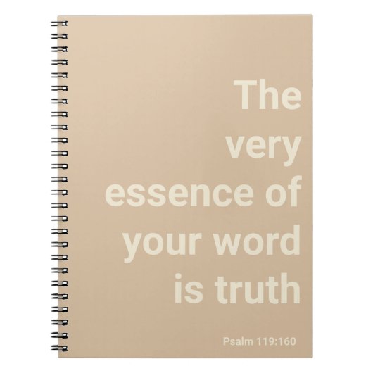 Carnet 2023 JW year text Psalm 119:160 Minimal Beige (Devant)