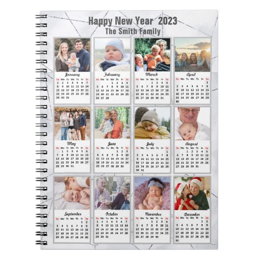 Carnet 2023 Silver Gold Modern Family 12 Calendrier photo (Devant)