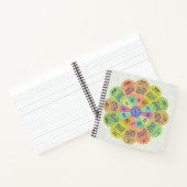 Carnet 2025 Calendrier Unique Boho Retro Flower avec nom (Intérieur)