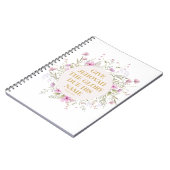 Carnet 2025 JW Année Texte Psaume 96:8 Fleurs délicates (Côté gauche)