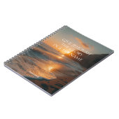 Carnet 2025 JW Année Texte Psaume 96:8 mer avec coucher d (Côté gauche)