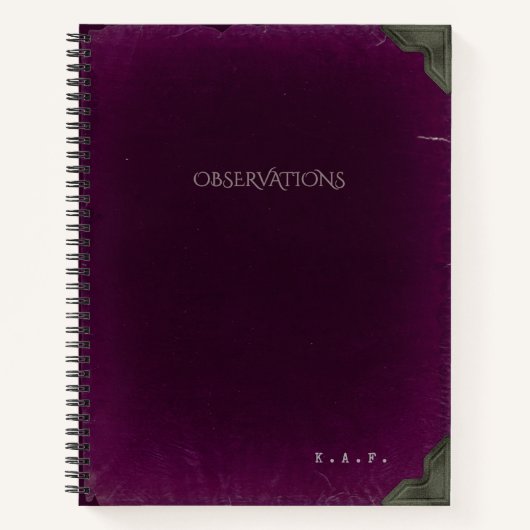 Carnet 2026 Gothic Scholar Observations Ledger (Devant)