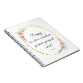 Carnet 2026 JW Année Texte Matthieu 5:3 avec Rose (Côté Droit)