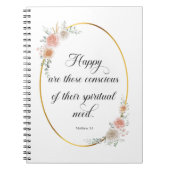 Carnet 2026 JW Année Texte Matthieu 5:3 avec Rose (Devant)