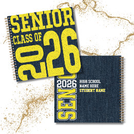 Carnet 2026 Senior Year Modern Graphic Keepsake Autograph
