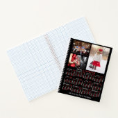 Carnet 2026 Year Monthly Calendar Black Custom 9 Photos (Intérieur)