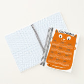 Carnet 2026 Year Monthly Calendar Mid-Century Orange Cat (Intérieur)