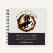 Carnet 2026 Year of the Fire Horse Motivational Quote (Devant)