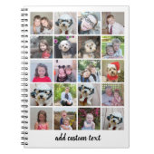 Carnet 20 Photo Collage - Grille avec texte de script - b (Devant)
