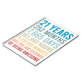 Carnet 21 Ans 252 Mois 7665 Jours Être Une Naissance Magn (Côté gauche)