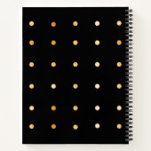 Carnet 21e anniversaire noir or hello 21 nom script (Dos)