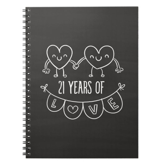 Carnet 21e Anniversary Poison Chalk Hearts (Devant)