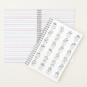 Carnet 24 Common Ukulele Chords Colored Reference Chart (À l'intérieur)