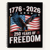Carnet 250 Ans 1776 2026 250e 4 juillet (Devant)