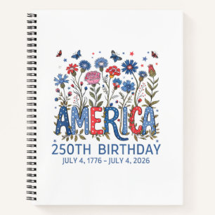 Carnet 250 Ans Anniversaire Amérique États-Unis 250e Anni