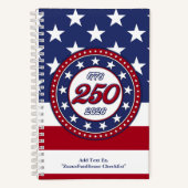 Carnet 250e anniversaire d'Amérique avec le drapeau des É (Recto)