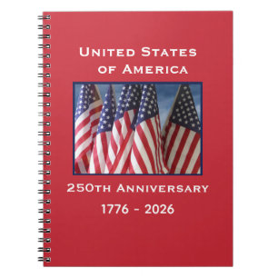 Carnet 250e anniversaire USA Patriotic American Flags