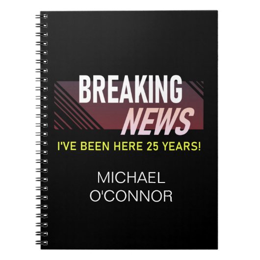 Carnet 25 ans Anniversaire du travail Appréciation de l'e (Devant)