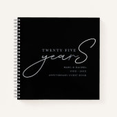 Carnet 25th Silver Wedding Anniversary Guest Book (Devant)