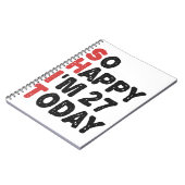 Carnet 27e anniversaire So Happy I'm 27 Aujourd'hui Cadea (Côté gauche)
