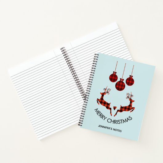 Carnet 2 cerfs de Noël saut de style rustique (Intérieur)