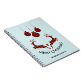 Carnet 2 cerfs de Noël saut de style rustique (Côté Droit)