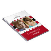 Carnet 2 petits-enfants photo rouge noir (Côté Droit)