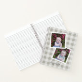 Carnet 2 Photo Collage Buffalo Check peut modifier gris b (Intérieur)