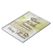 Carnet 30e anniversaire Mariage de la fête Planner Gold P (Côté gauche)