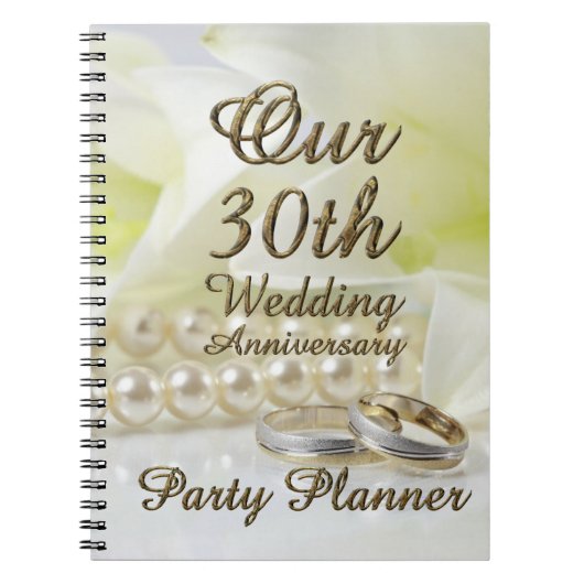 Carnet 30e anniversaire Mariage de la fête Planner Gold P (Devant)