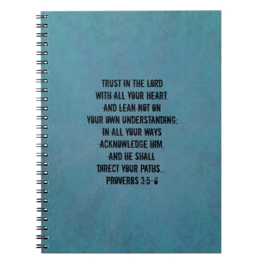 Carnet 3:5 chrétien de proverbes de vers de bible - 6 (Devant)