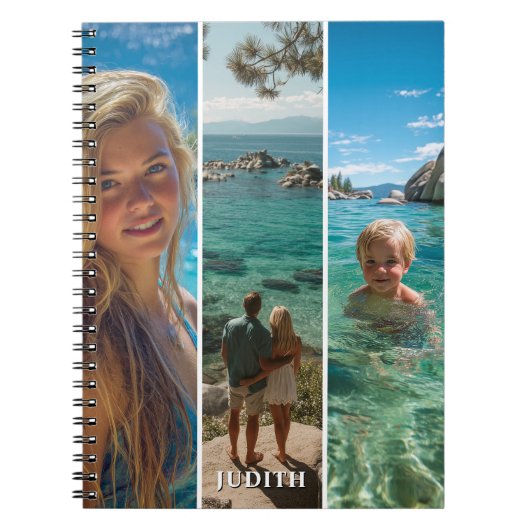 Carnet 3 Bandes Verticales Longues Photo Boho (Devant)