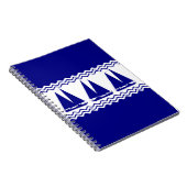 Carnet 3 Bateaux Marine Bleus Et Blancs Côtiers (Côté Droit)