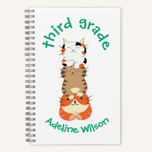 Carnet 3 chats mignons pour les enfants de troisième anné