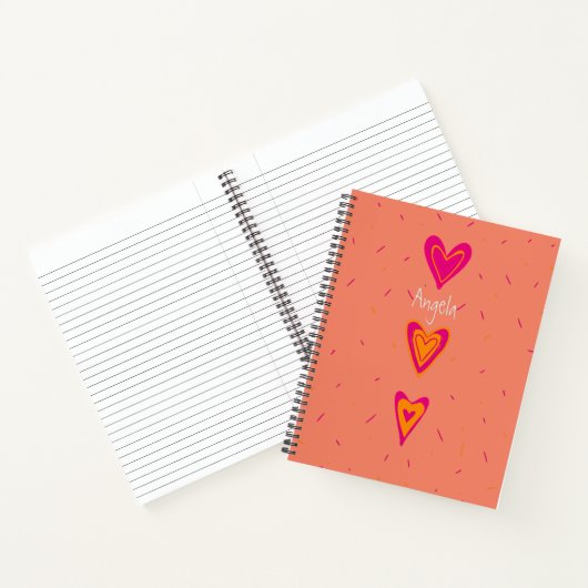 carnet 3 Coeurs personnalisable (Intérieur)