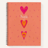 carnet 3 Coeurs personnalisable (Devant)