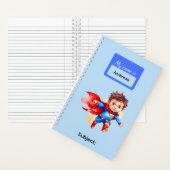 Carnet 3 Fournitures d'écriture pour garçons super héros  (À l'intérieur)