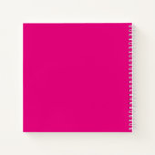 Carnet 3 Initiales Monogramme | Blanc sur rose chaud (Dos)