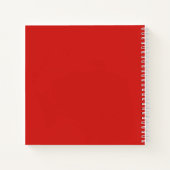 Carnet 3 Initiales Monogramme | Rouge & Blanc (ou couleur (Dos)