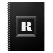 Carnet 3 monogramme de cadre | Noir et blanc (Devant)