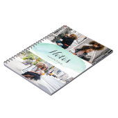 Carnet 3 Photo Turquoise Aquarelle (Côté gauche)