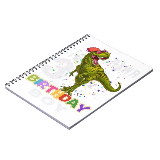 Carnet 3 Year Old Toxits Kids 3rd Birthday Boy Dinosaur R (Côté gauche)