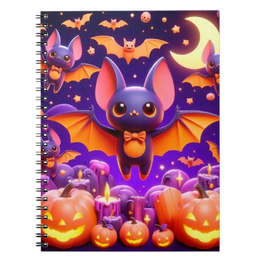 Carnet 3D bats pumpkins halloween (Devant)