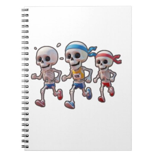 Carnet “3D Cartoon Skeleton Race • Funny Running Skeleton (Devant)