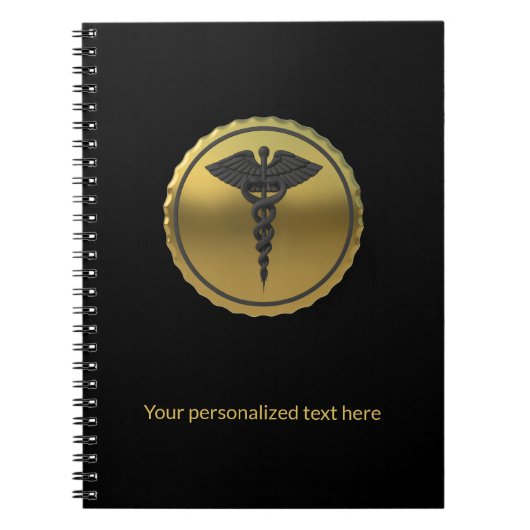 Carnet 3D Gold Professional Medical Caduceus Emblem (Devant)