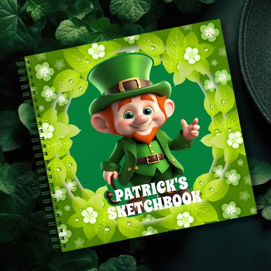 Carnet 3D Leprechaun St. Patrick's Day Personnalisé Enfan
