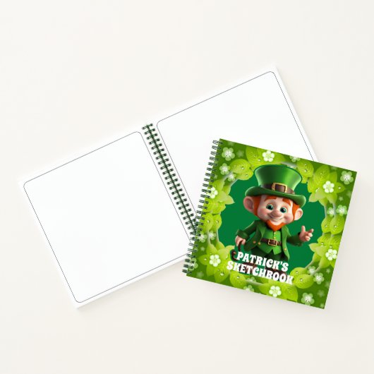 Carnet 3D Leprechaun St. Patrick's Day Personnalisé Enfan (Intérieur)